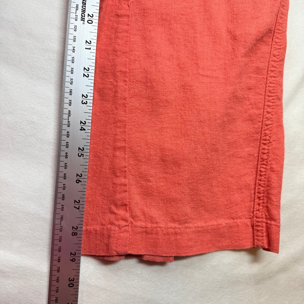 Roxy Oceanside Coral Pink Linen Blend Wide Leg Drawstring Beach Pants Womens M - Picture 13 of 16